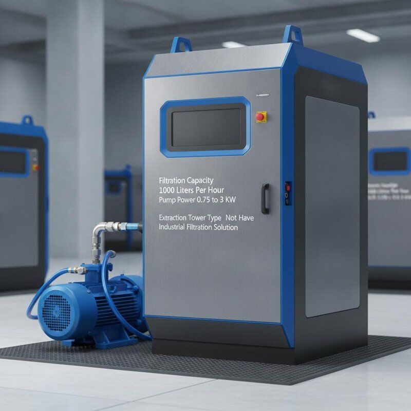 ความจุการกรอง 1000 ลิตรต่อชั่วโมง ระบบกรองน้ำหล่อเย็น CNC กำลังปั๊ม 0.75 ถึง 3 กิโลวัตต์ ประเภทหอคอยสกัด ไม่มีโซลูชันการกรองอุตสาหกรรม
